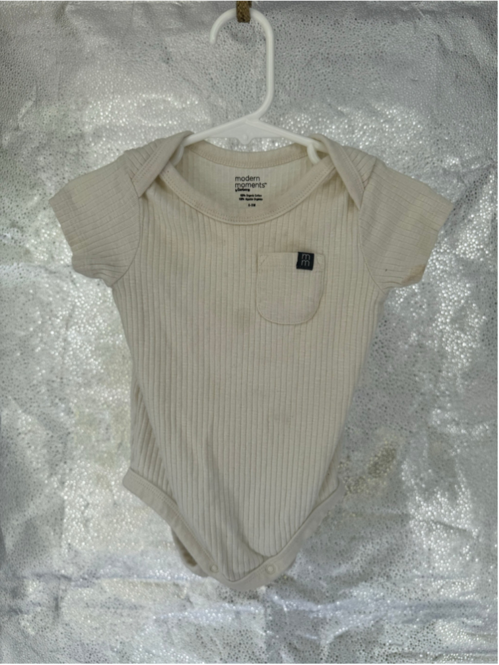 Baby Modern Moments by Gerber Bodysuit 6-9 Months Beige
